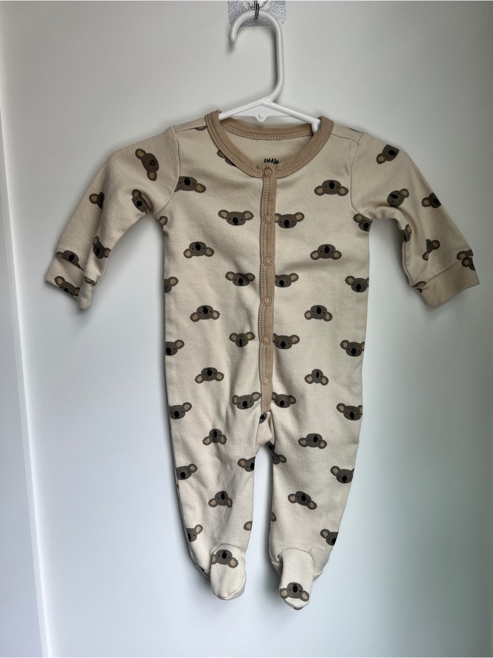 Little Lad Baby Koala Footed Sleeper | 0-3 Months Neutral One Piece